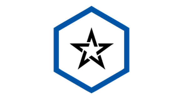 Cyber Ranges Navy Blue Star Icon