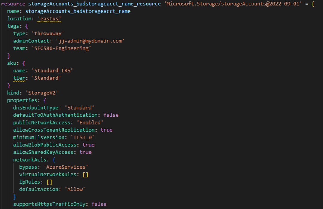 Screenshot of PowerShell code
